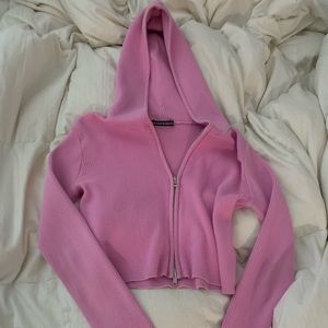 brandy melville pink zip up